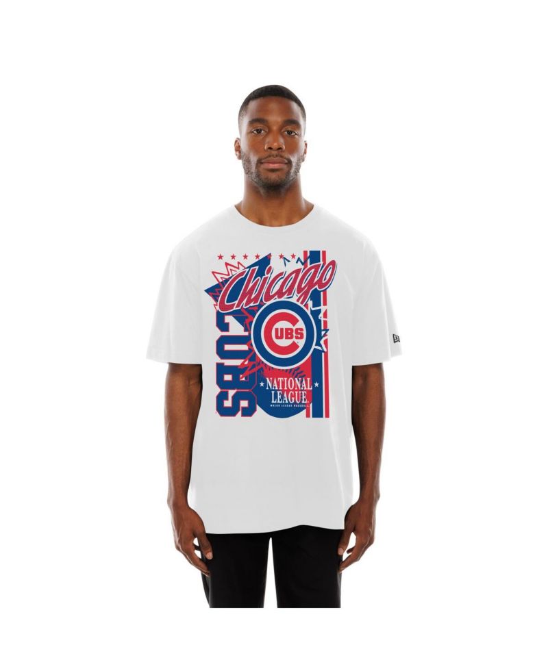 Men's White Chicago Cubs Big Graphic Domestic T-Shirt