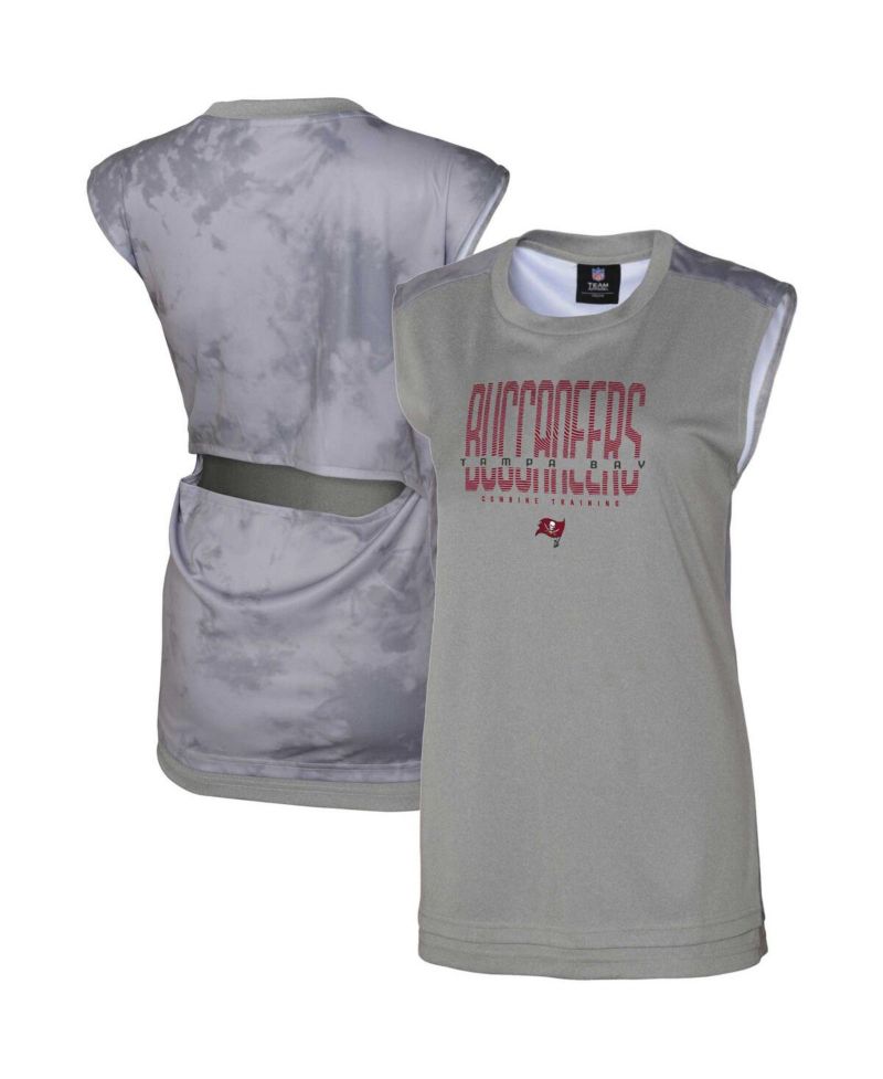Women's Gray Tampa Bay Buccaneers No Sweat Tank Top