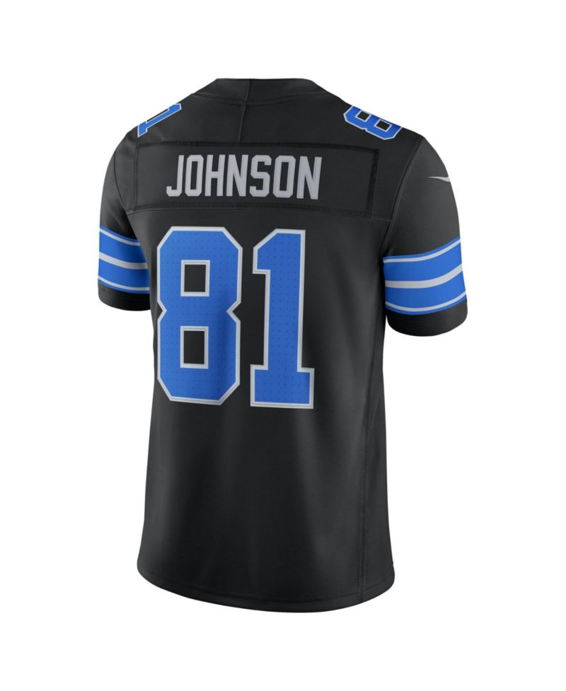 Men's Calvin Johnson Black Detroit Lions Alternate Vapor F.U.S.E. Stitched Retired Limited Jersey
