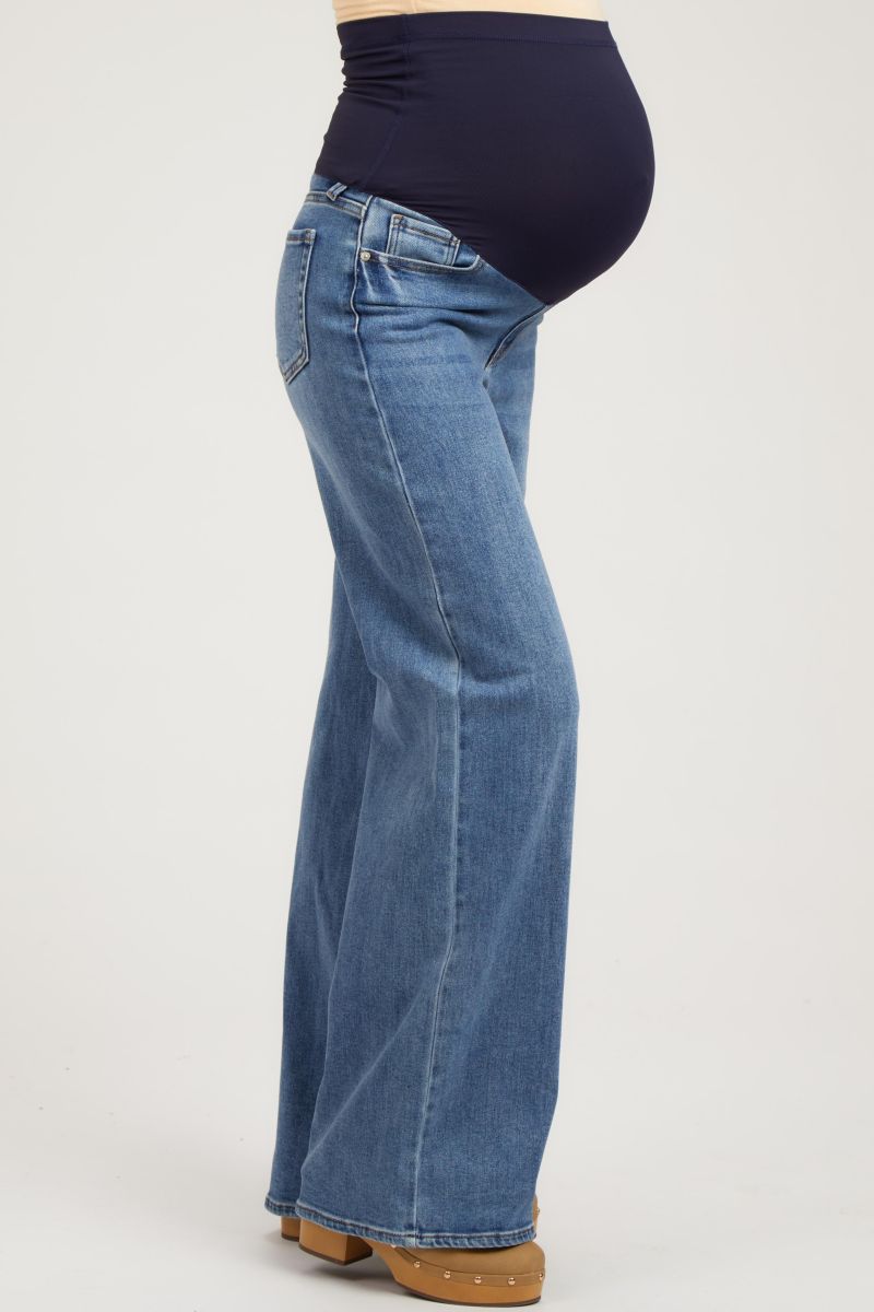 Women's Blue Wide Leg Jeans