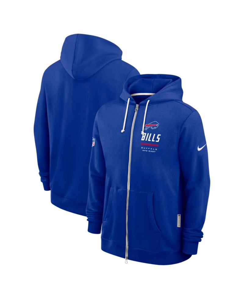 Men's Royal Buffalo Bills Sideline Standard Issue Quarterback Scramble Dri-FIT Full-Zip Hoodie