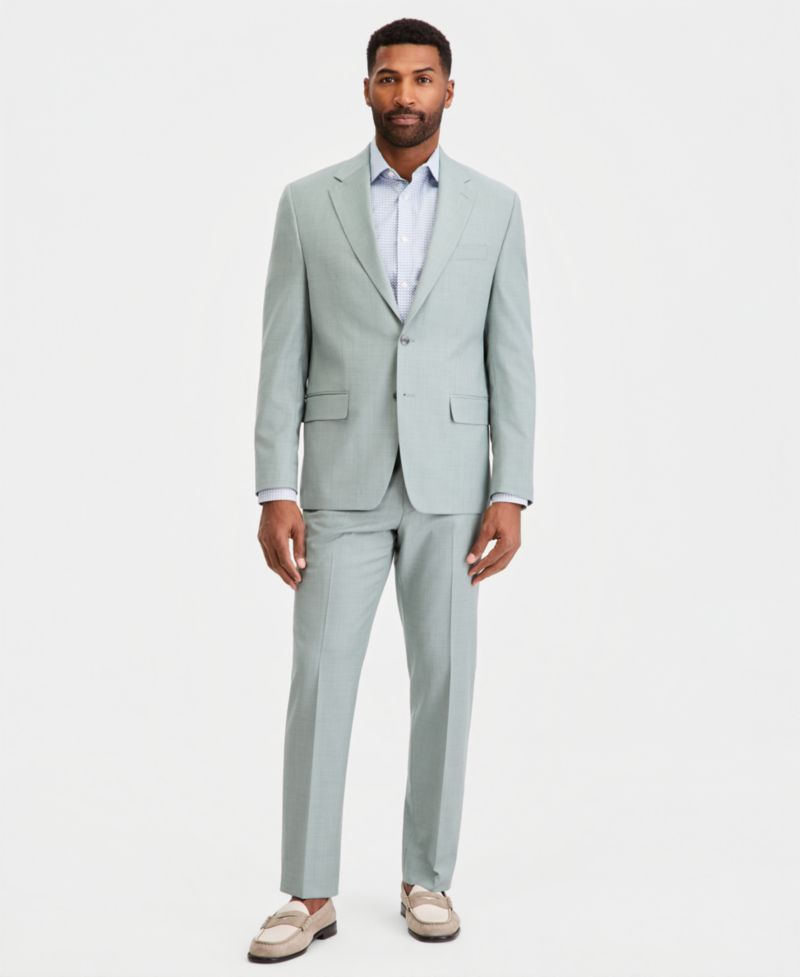 Men's Classic Fit Wool Blend Suit Separates Pant