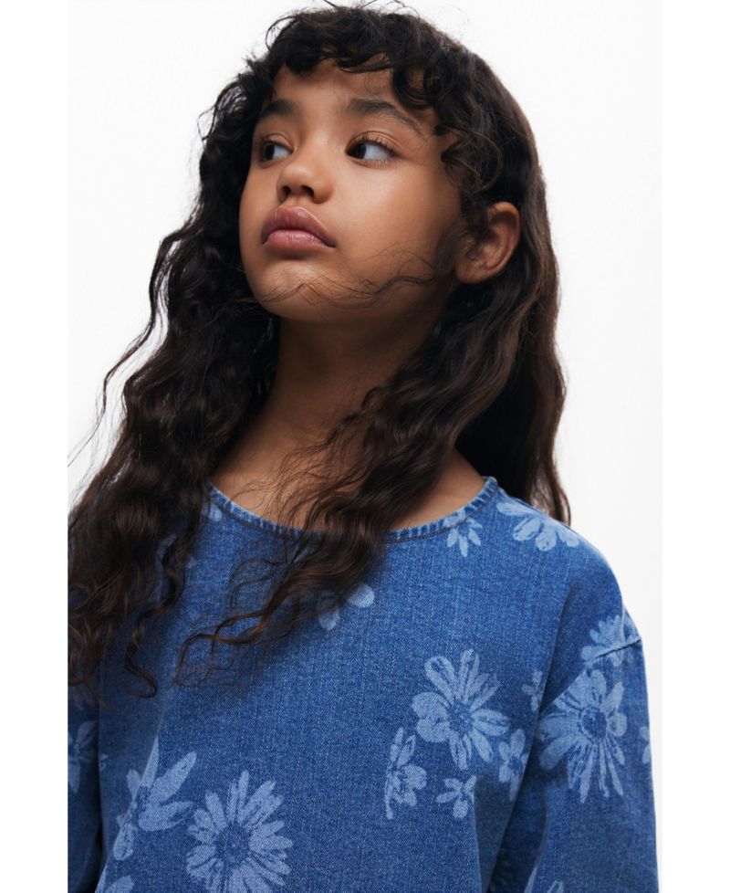 Girls's Denim floral dress