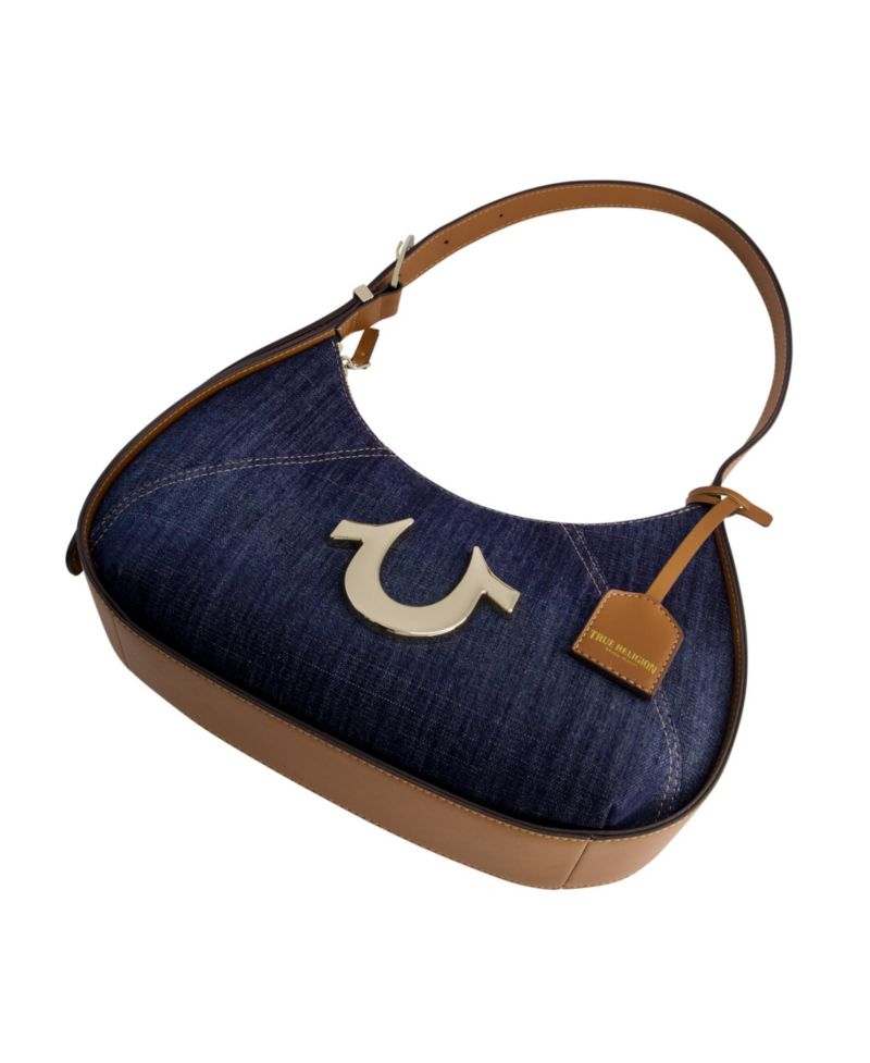 Metal Horseshoe Denim Hobo