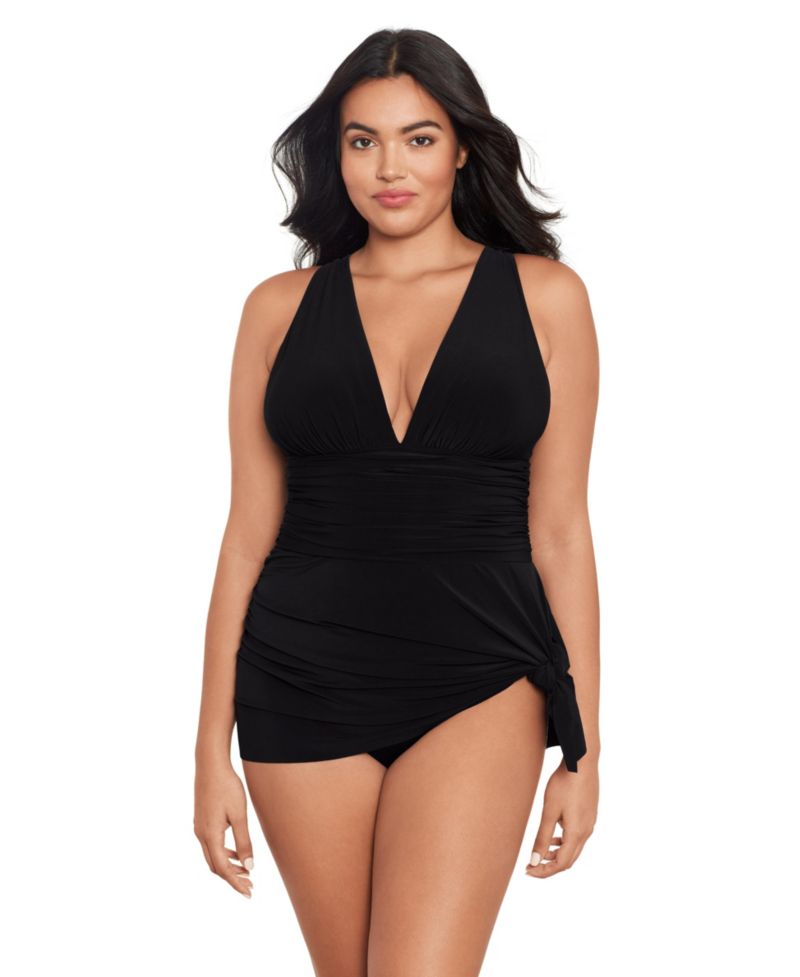 Plus Size Solid Celine Swim Dress