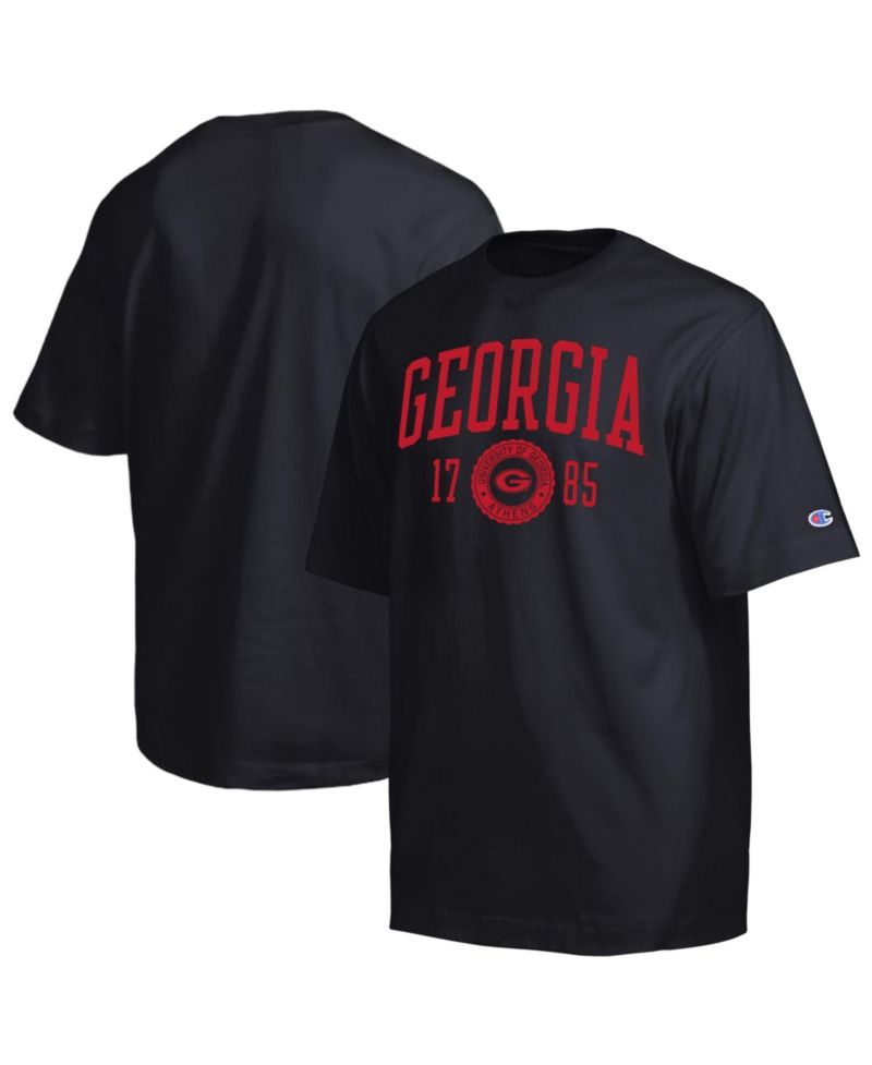 Men's Black Georgia Bulldogs Established Tradition Heavyweight T-Shirt