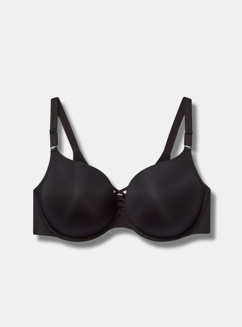 Women's XO Plunge Push-Up Smooth Bra with Crisscross Design