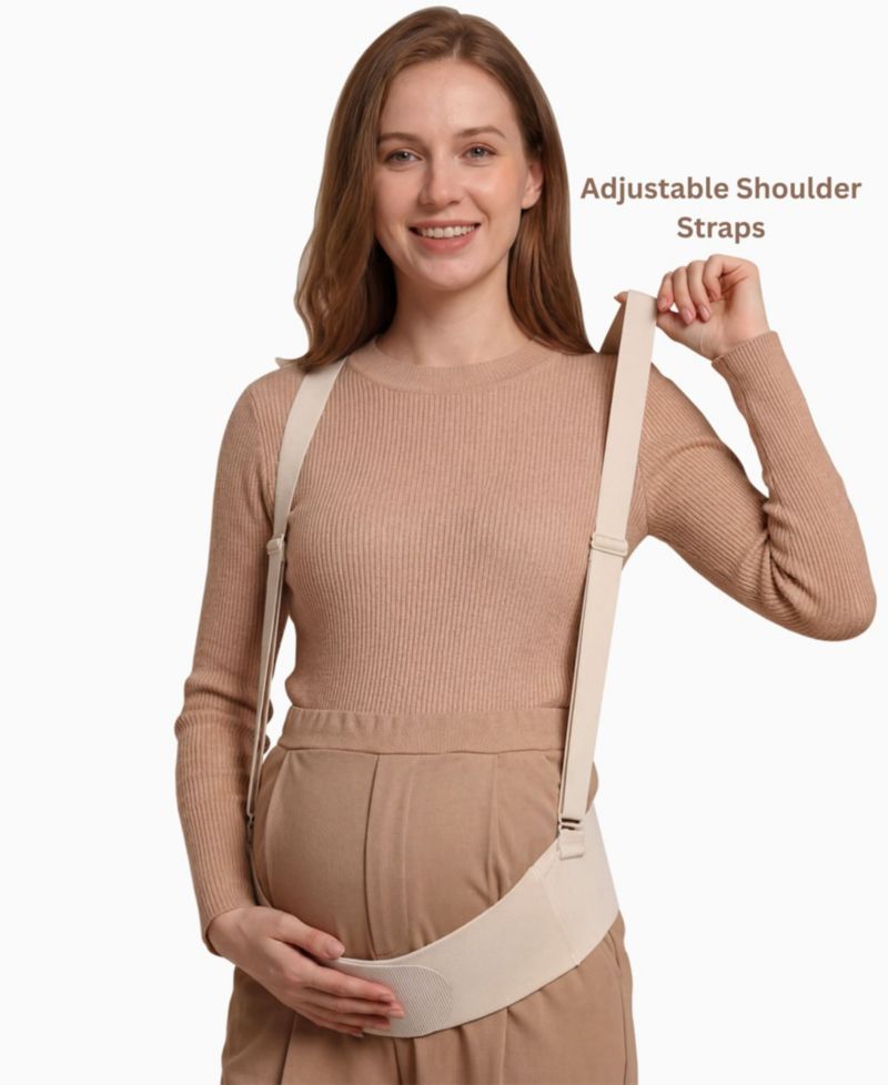 Seamless Maternity Support Belt with Back Stay