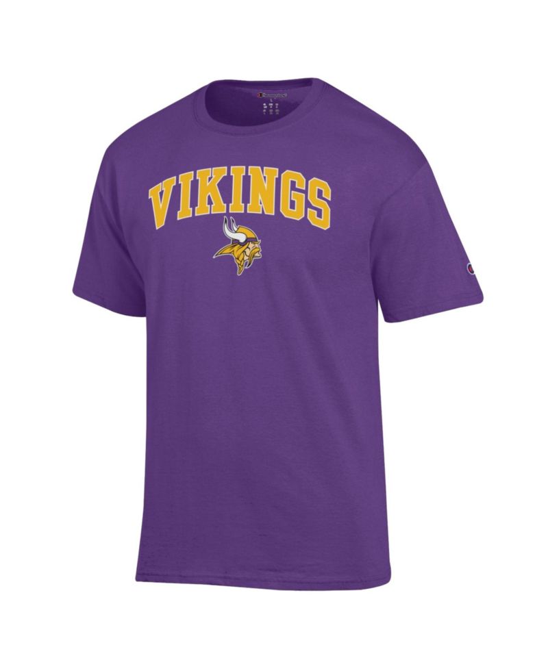 Men's Minnesota Vikings Arch Over Logo Screen-Printed Dropped Shoulders T-Shirt