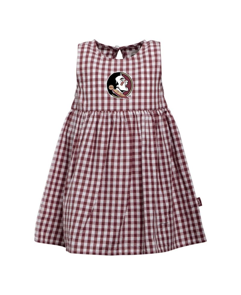 Baby Girls Garnet Florida State Seminoles Loren Gingham Dress