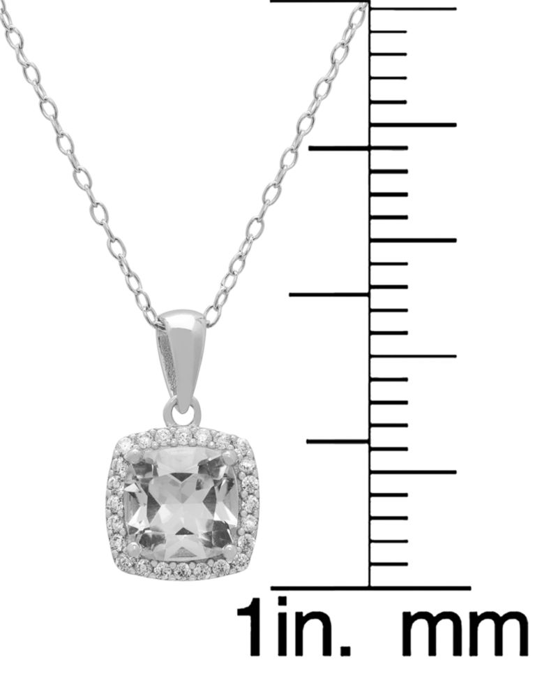 Lab-Grown White Sapphire Pendant Necklace & Matching Earrings (4-1/8 ct. t.w.) in Sterling Silver, 2-Piece Set