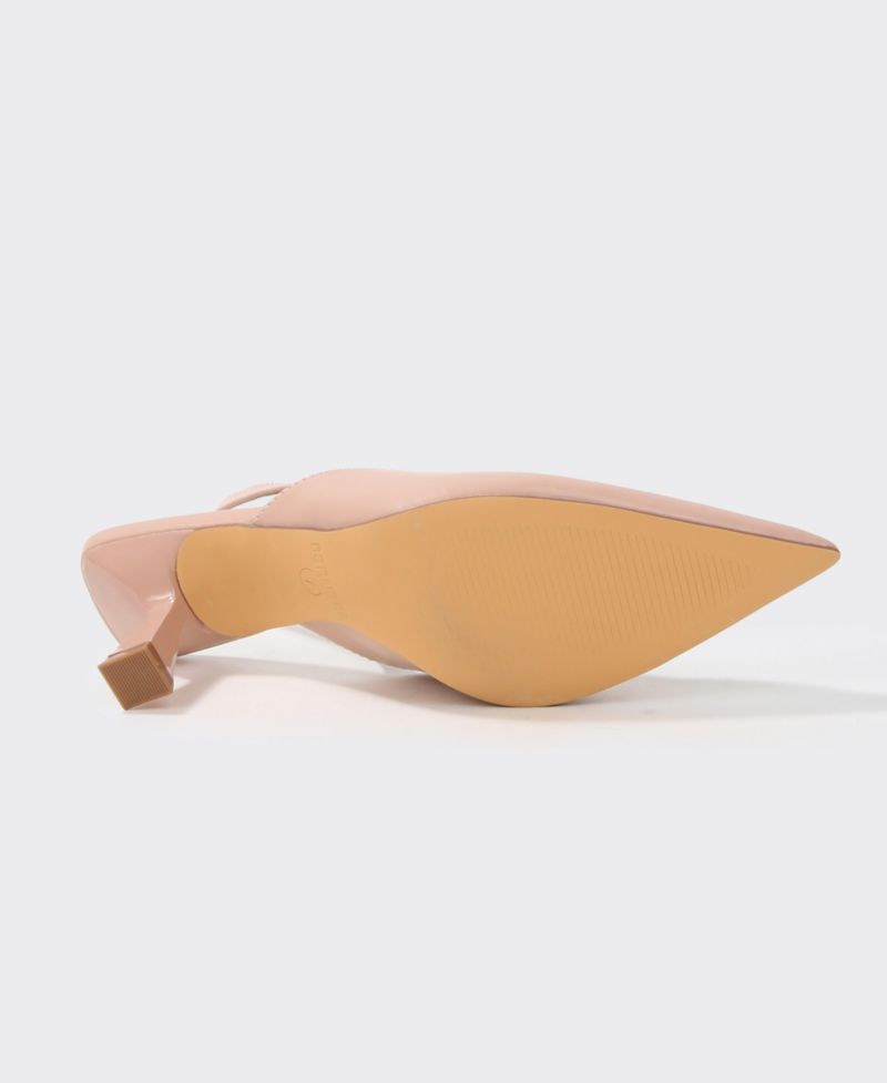 Women's Cielo Slingback Pumps with Gold-ToneTrapezoid Accent