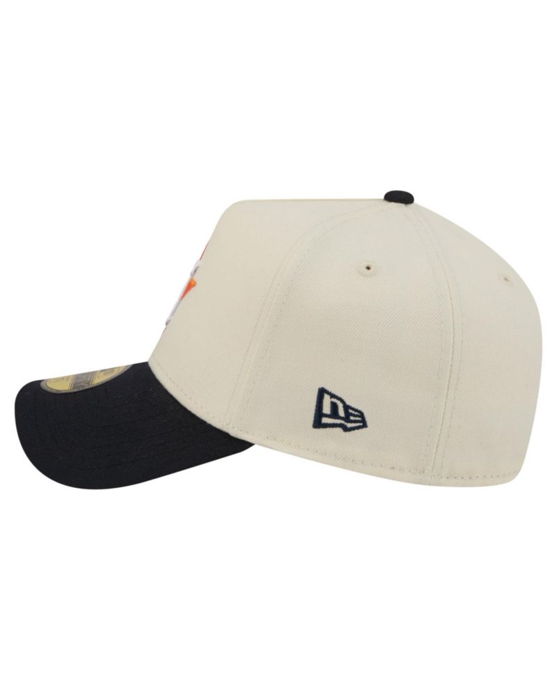 Men's Cream Houston Astros Chrome A-Frame 59FORTY Fitted Hat
