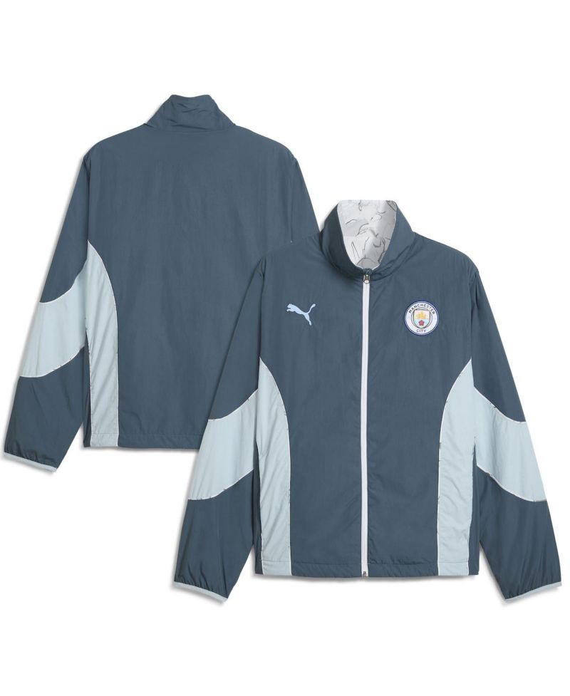x Kid Super Men's Gray Manchester City 2025 FIFA Club World Cup Reversible Full-Zip Jacket