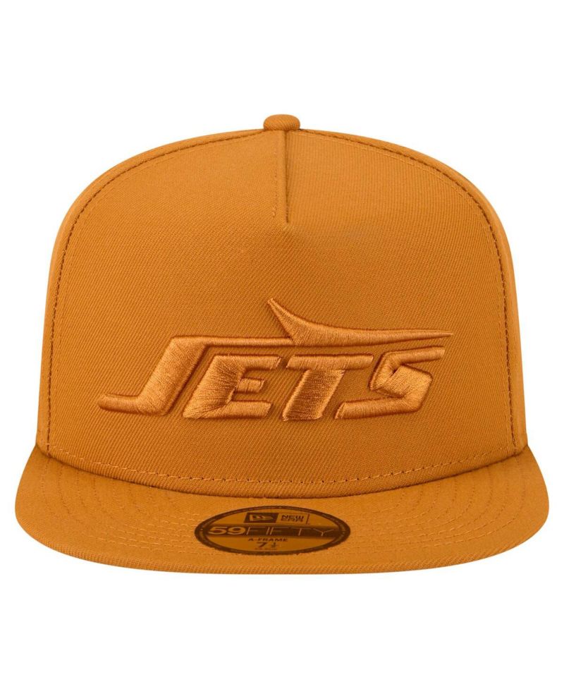 Men's Brown New York Jets Color Pack A-Frame 59FIFTY Fitted Hat
