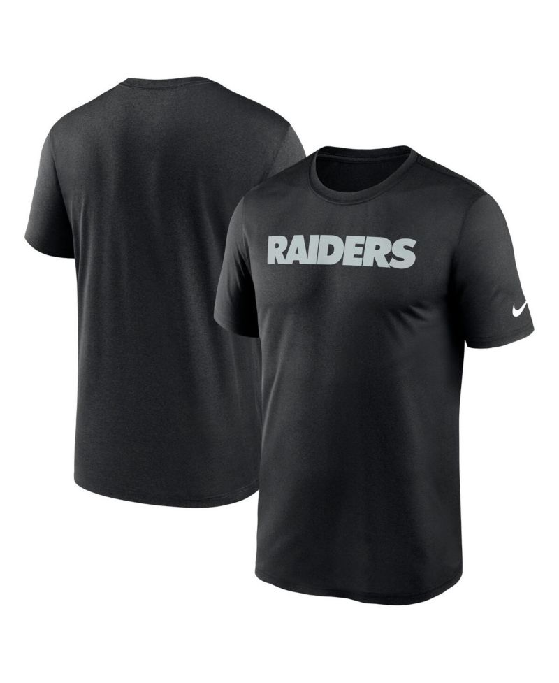 Men's Black Las Vegas Raiders Primetime Legend Wordmark Performance T-Shirt