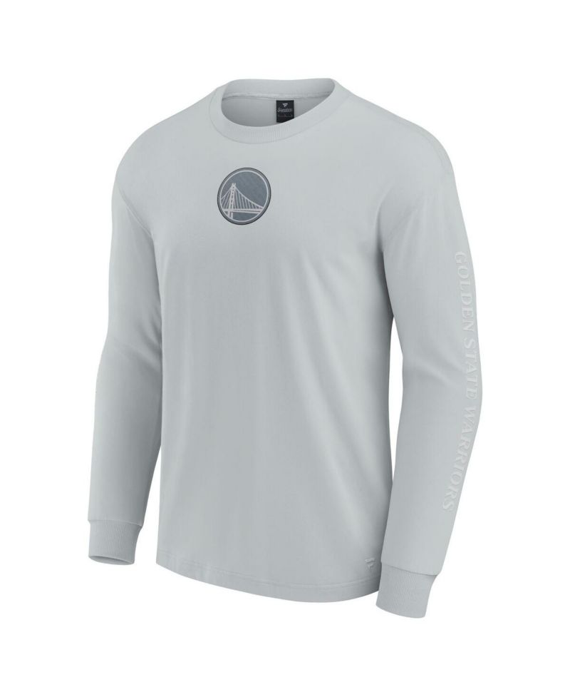 Men's Gray Golden State Warriors Elements Strive Long Sleeve T-Shirt