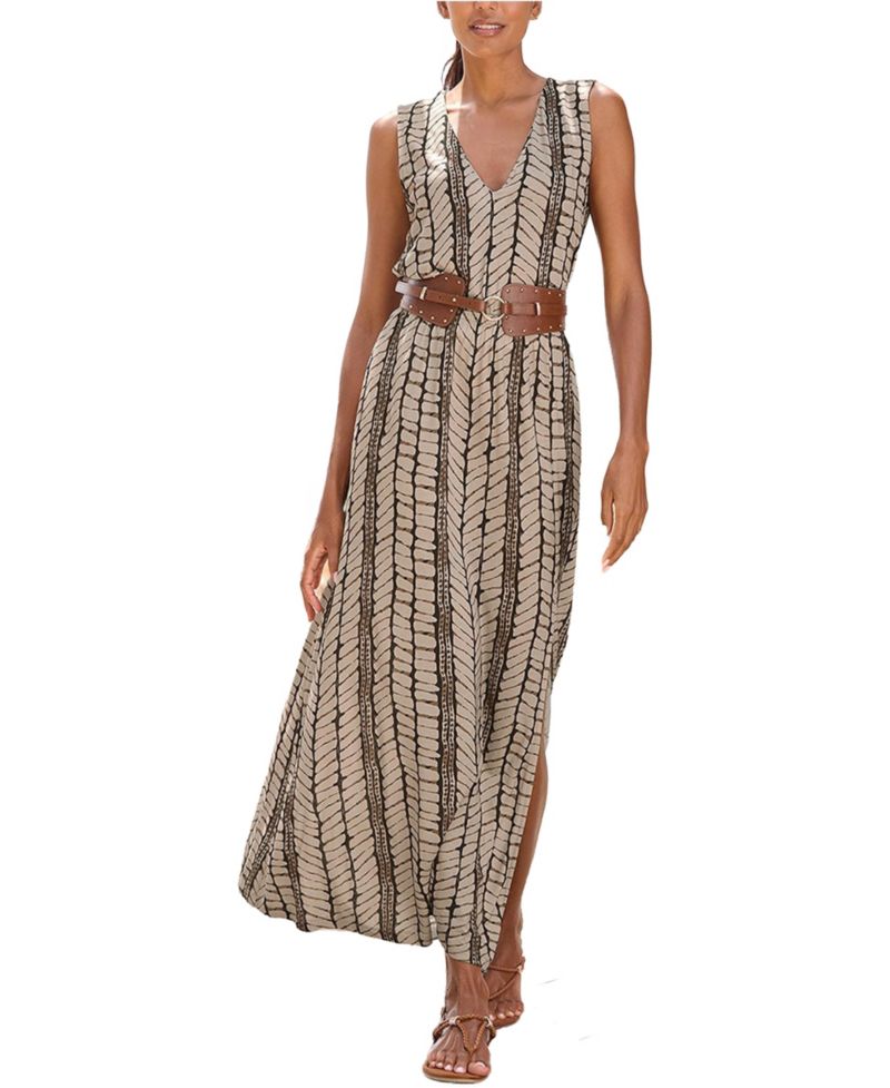 Women's V-Neck Sleeveless Maxi Dress