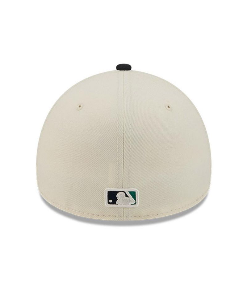 Men's Cream Seattle Mariners Chrome A-Frame 59FORTY Fitted Hat