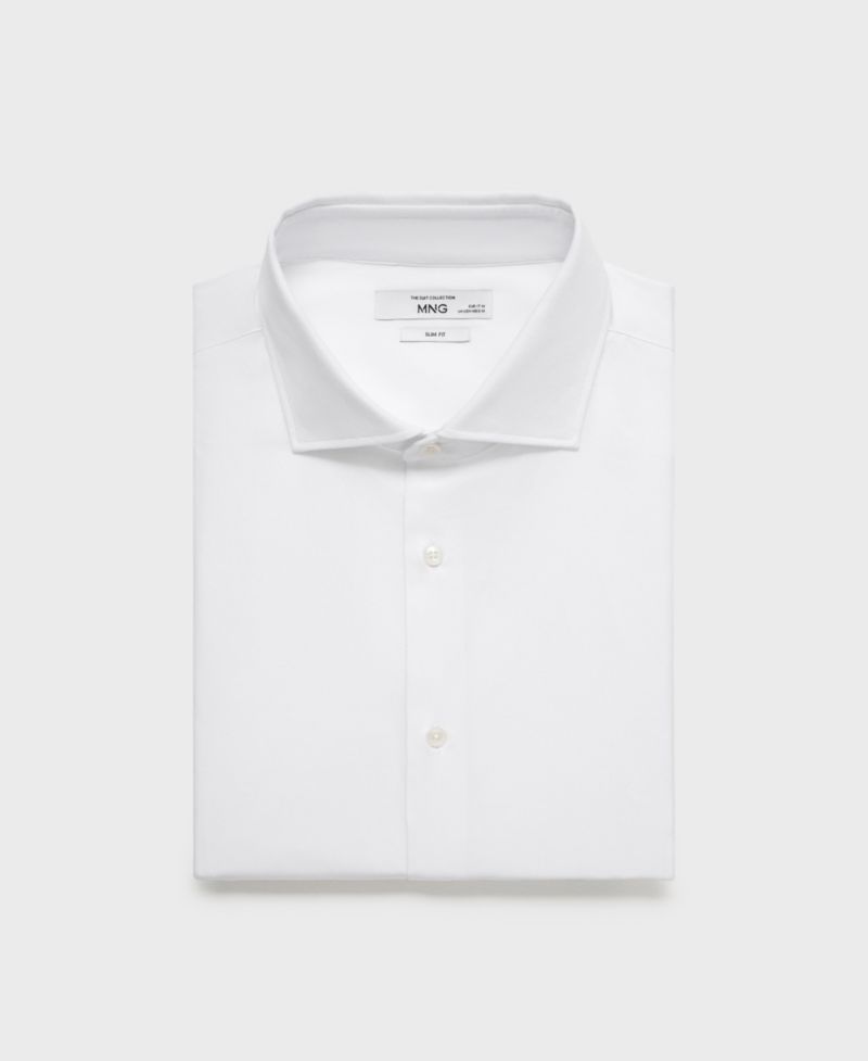 Men's Slim-Fit Cotton Poplin Dress Shirt