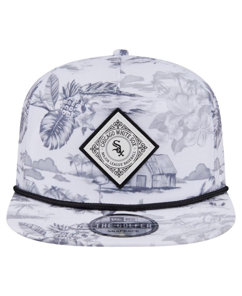 Men's White Chicago White Sox Printed Island Golfer Snapback Hat