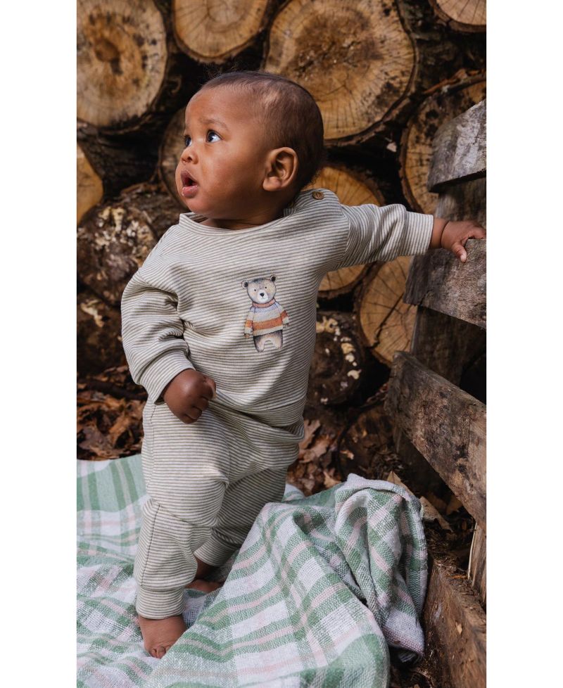 Baby Boy ( 3M to 24M ) Cotton Pants and Top Set Stripes