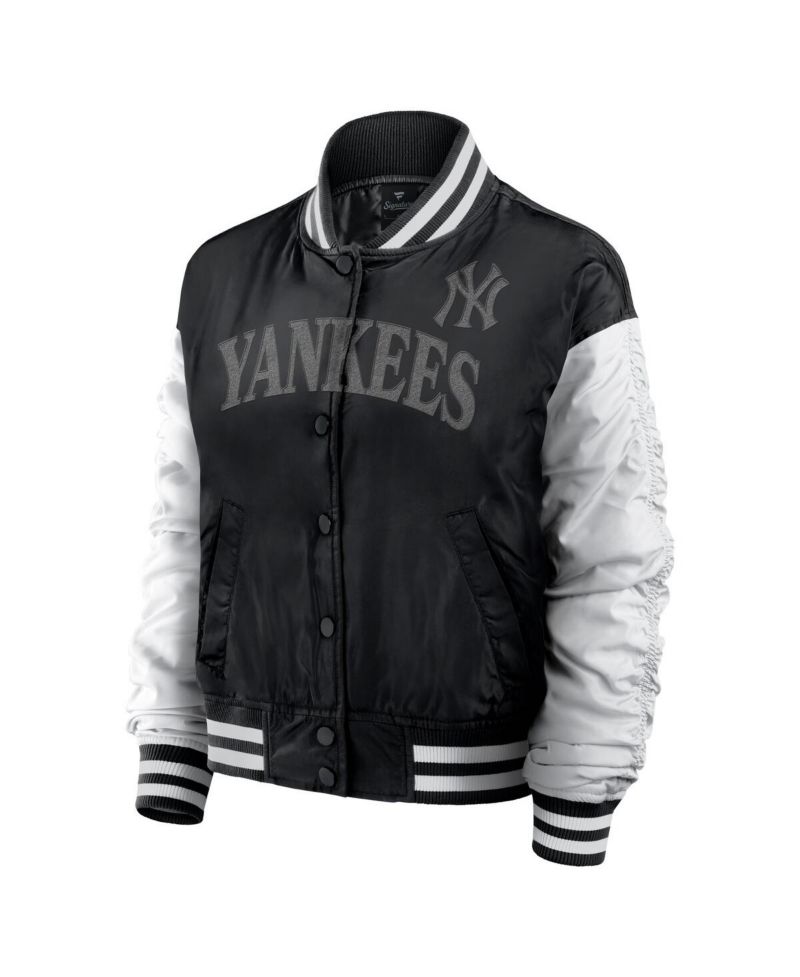 Women's Black New York Yankees Elements Wave Full-Snap Jacket