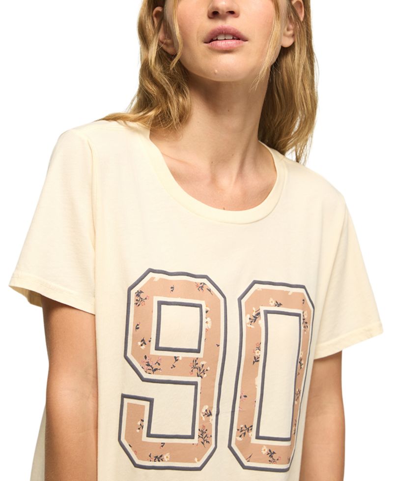 Women's 90 Classic Crewneck Graphic Crewneck T-Shirt