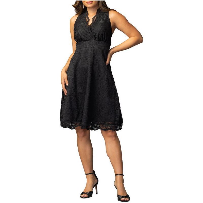 Women's Pin Up Boudoir Sleeveless Lace Cocktail Dress