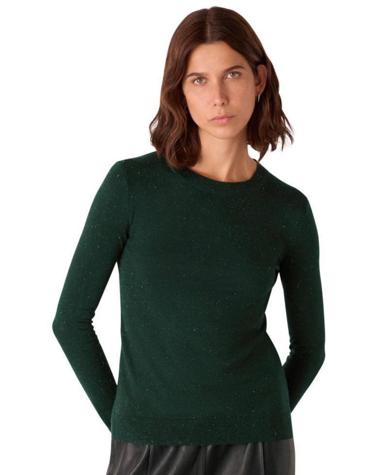 Women's Annie Sparkle Long-Sleeve Crewneck Knit Top
