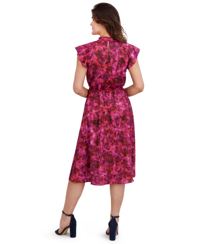 Women's Mock Neck Midi Dress