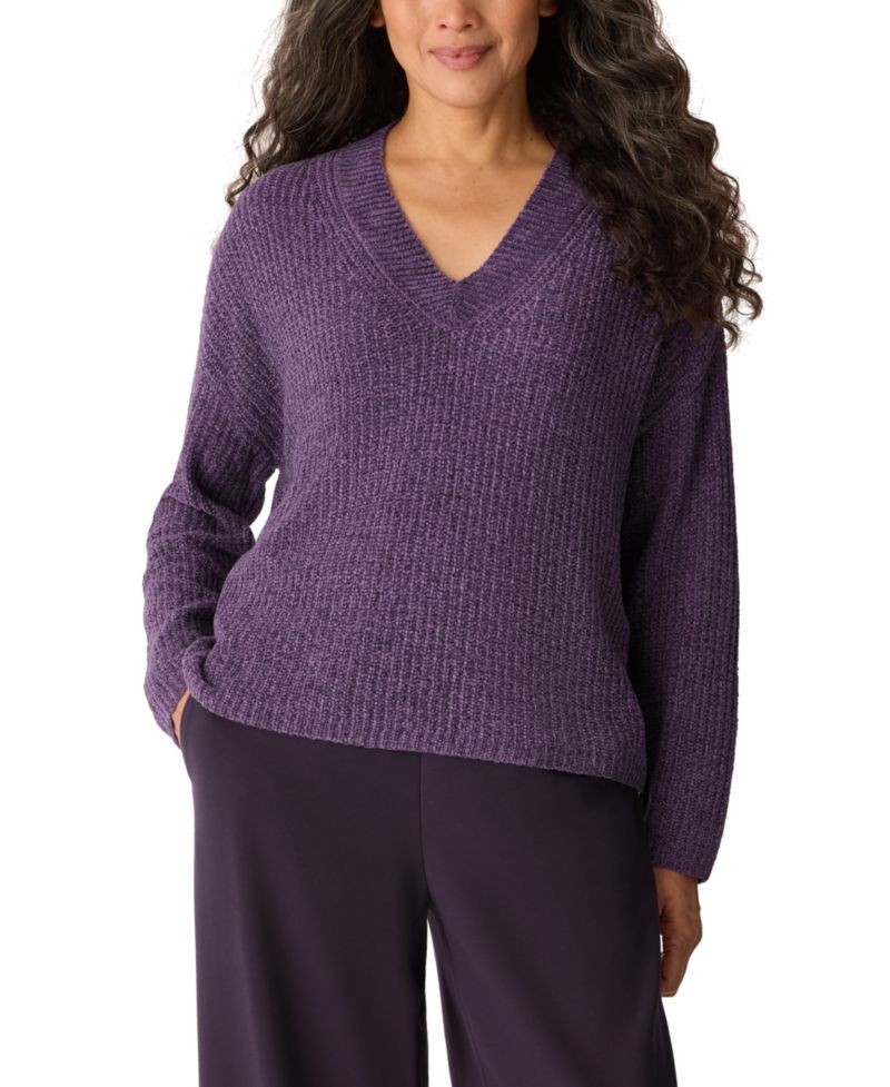 Women's V-Neck Long-Sleeve Sweater