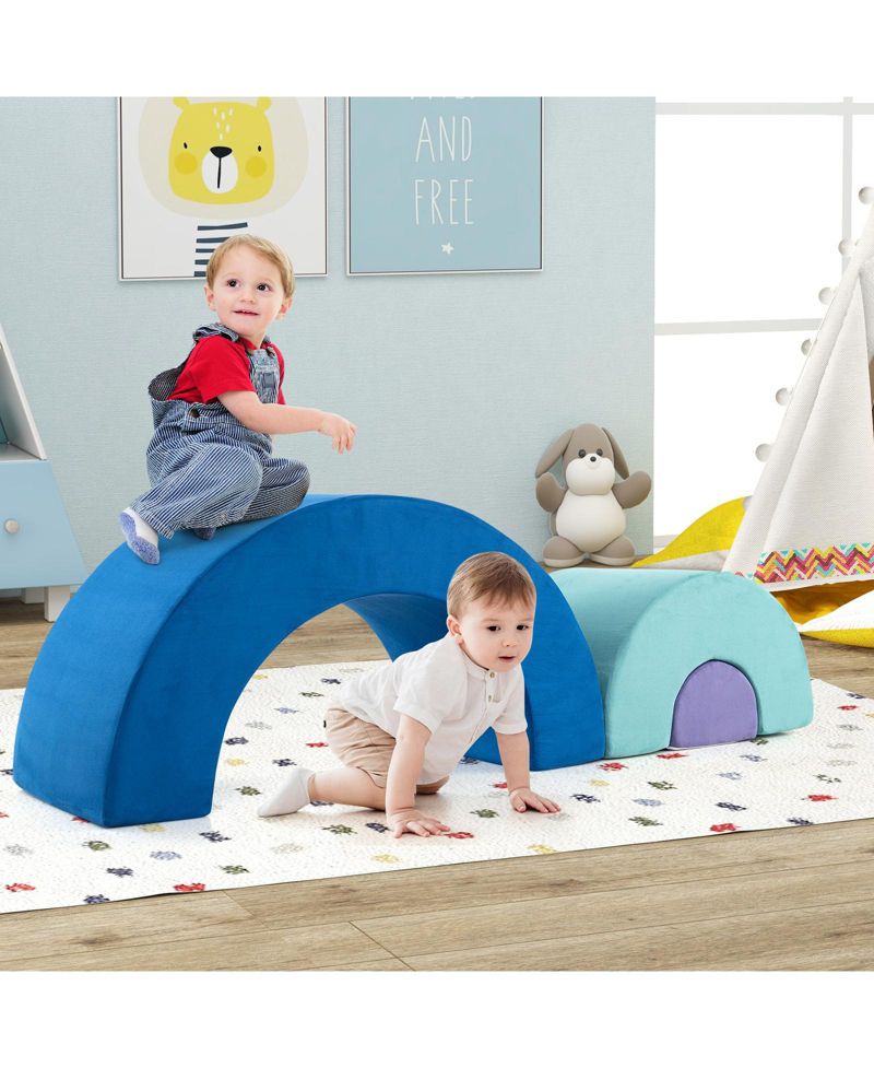 Kids Rainbow Foam Climber Washable Covers, 3-Piece Set