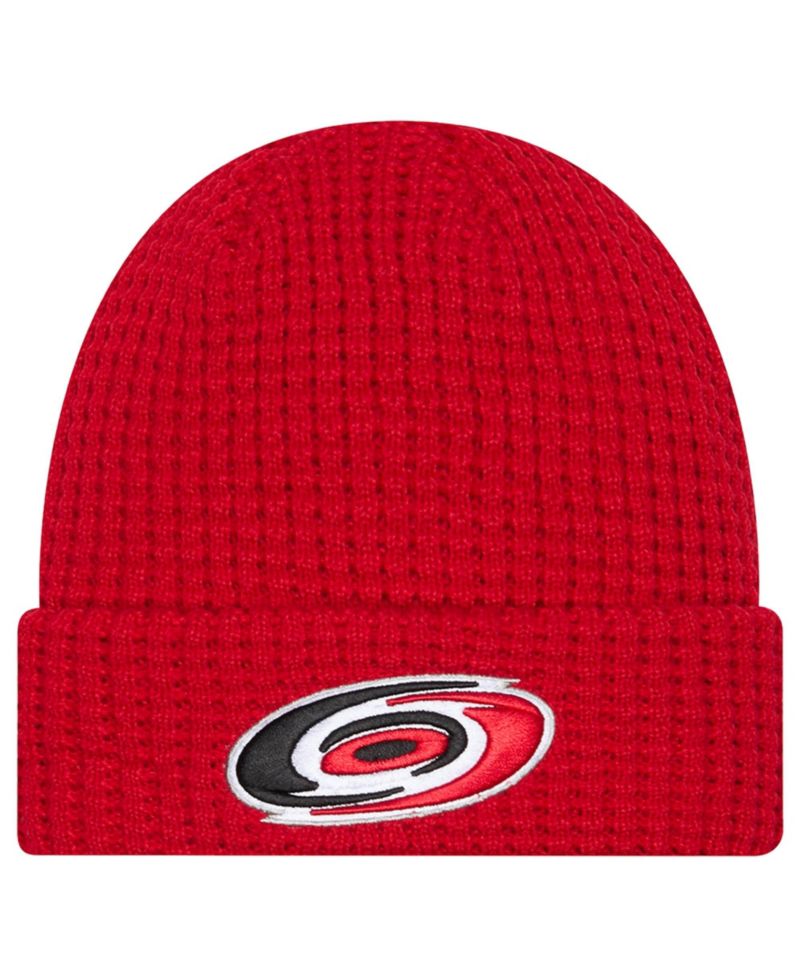Men's Red Carolina Hurricanes Waffle Cuffed Knit Hat