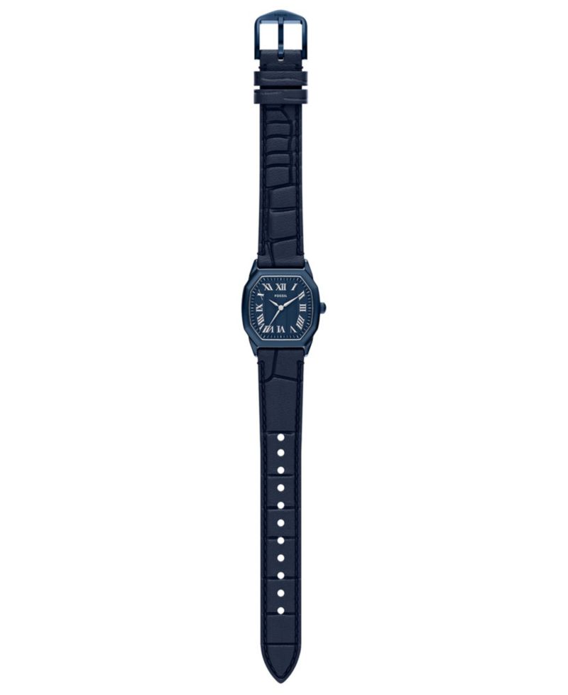 Women's Harlow Three-Hand Navy Leather Watch 27mm