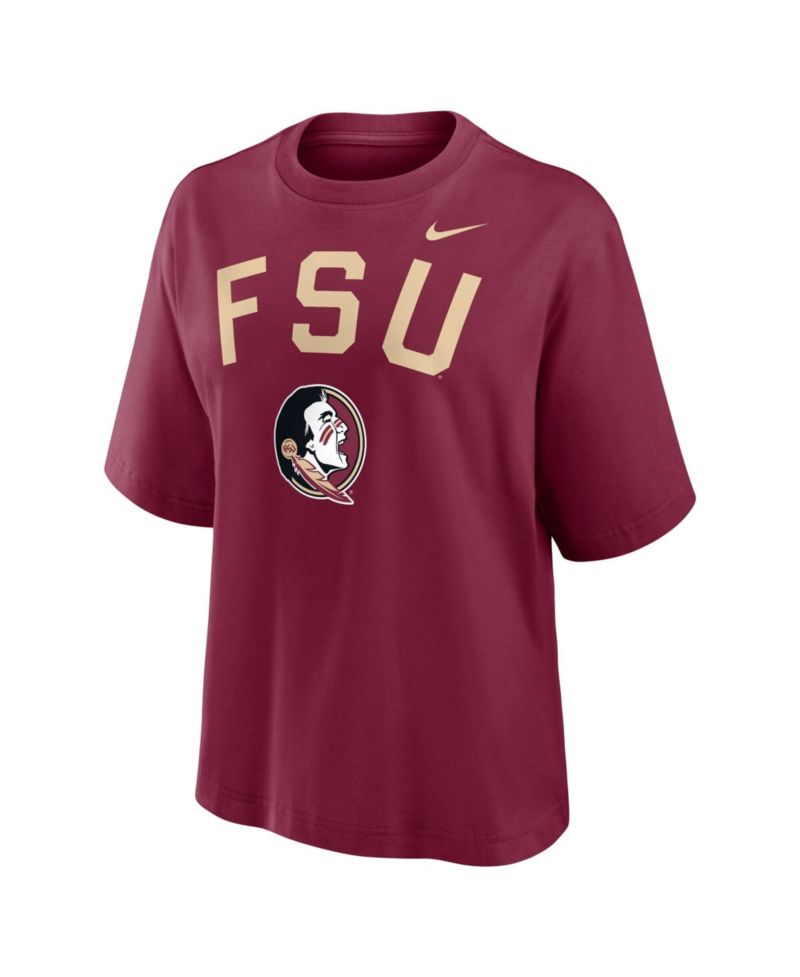 Women's Garnet Florida State Seminoles Arch Logo Boxy T-Shirt