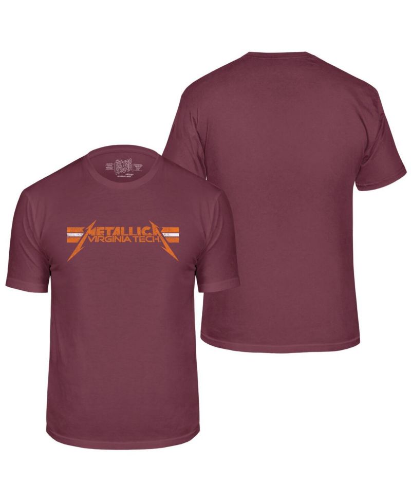 Men's Maroon Virginia Tech Hokies Metallica Retro T-Shirt