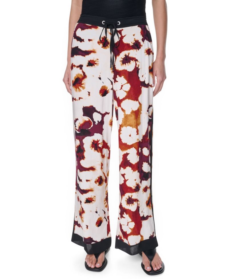 Women's Printed Drawstring Waist Pants