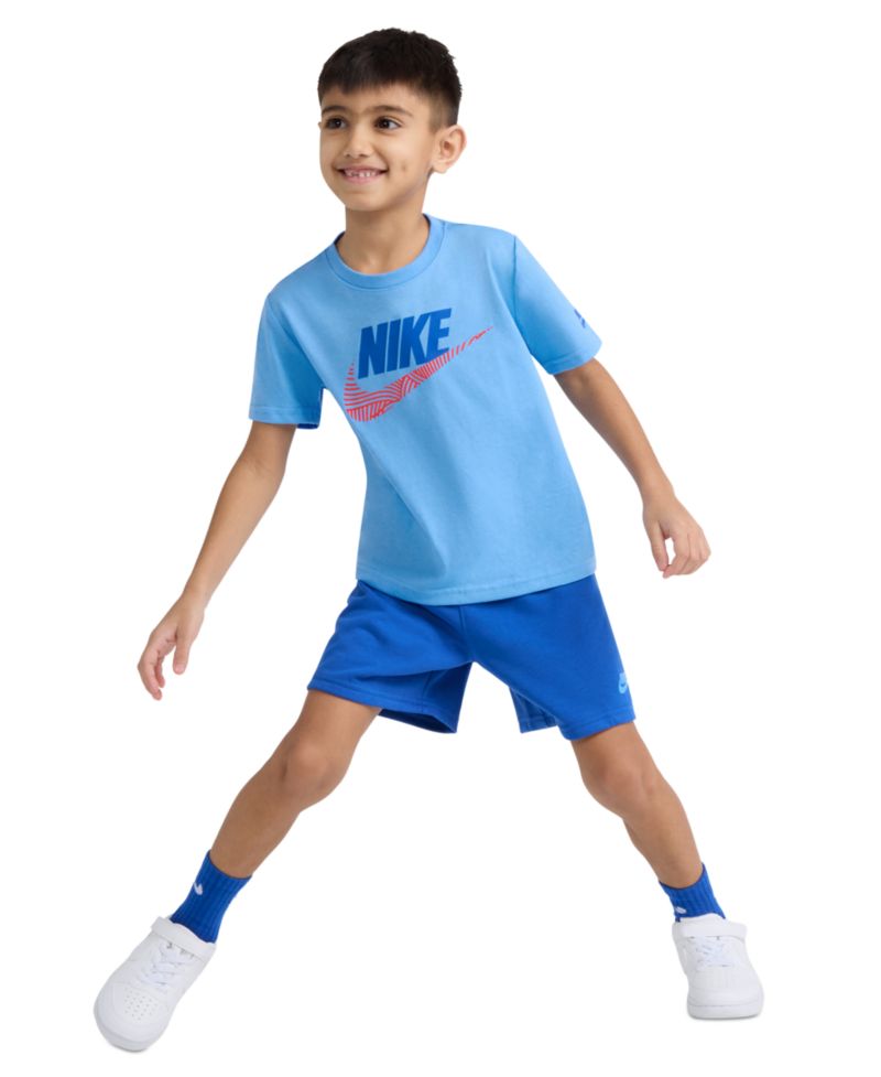 Boys' 2T-7 Futura Crewneck T-Shirt and Shorts, 2-Piece Set