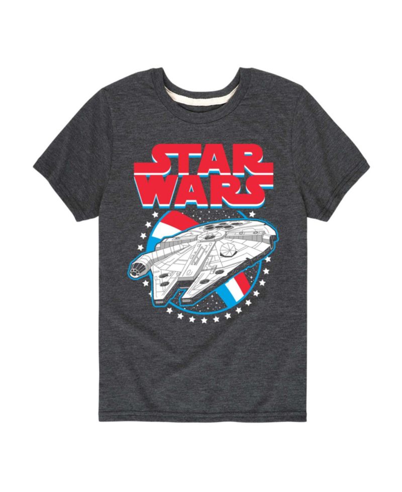 Boys' 8-20 Millennium Falcon Americana Short-Sleeve Graphic T-Shirt