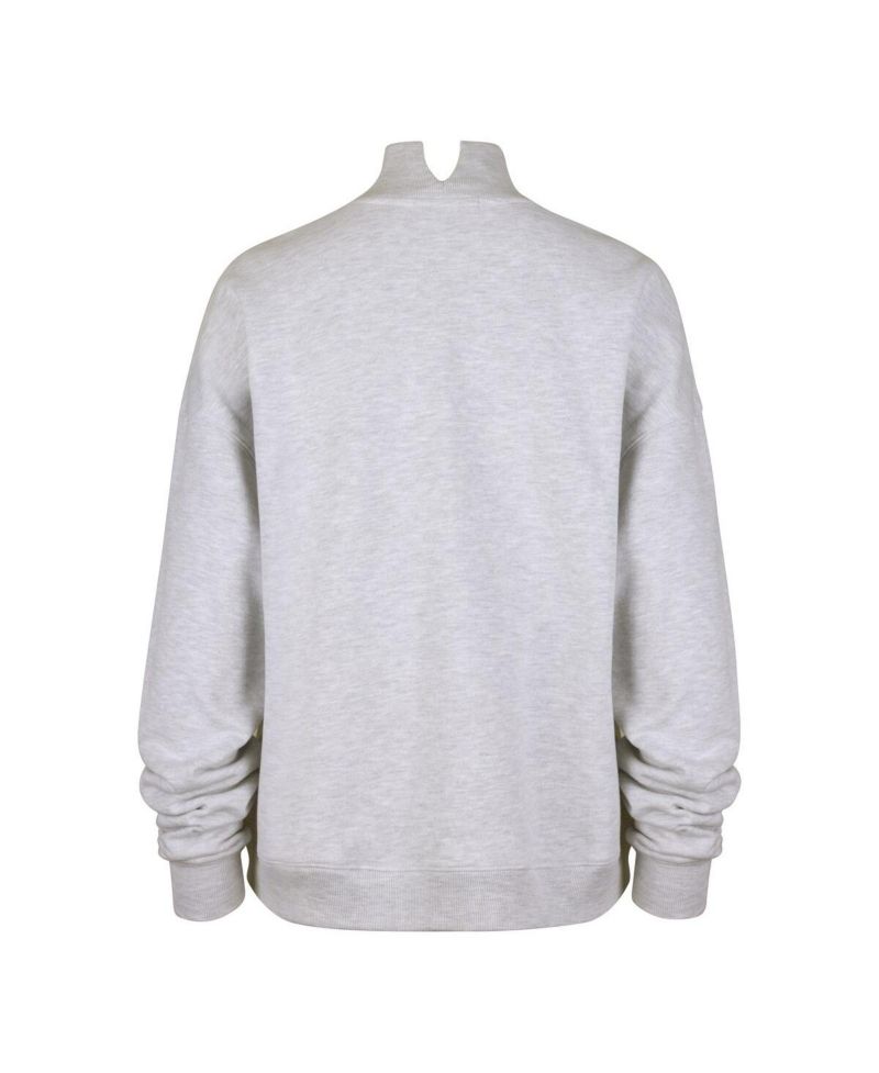 Women's Gray Los Angeles Rams Subtle Muse Mock Neck Sweatshirt