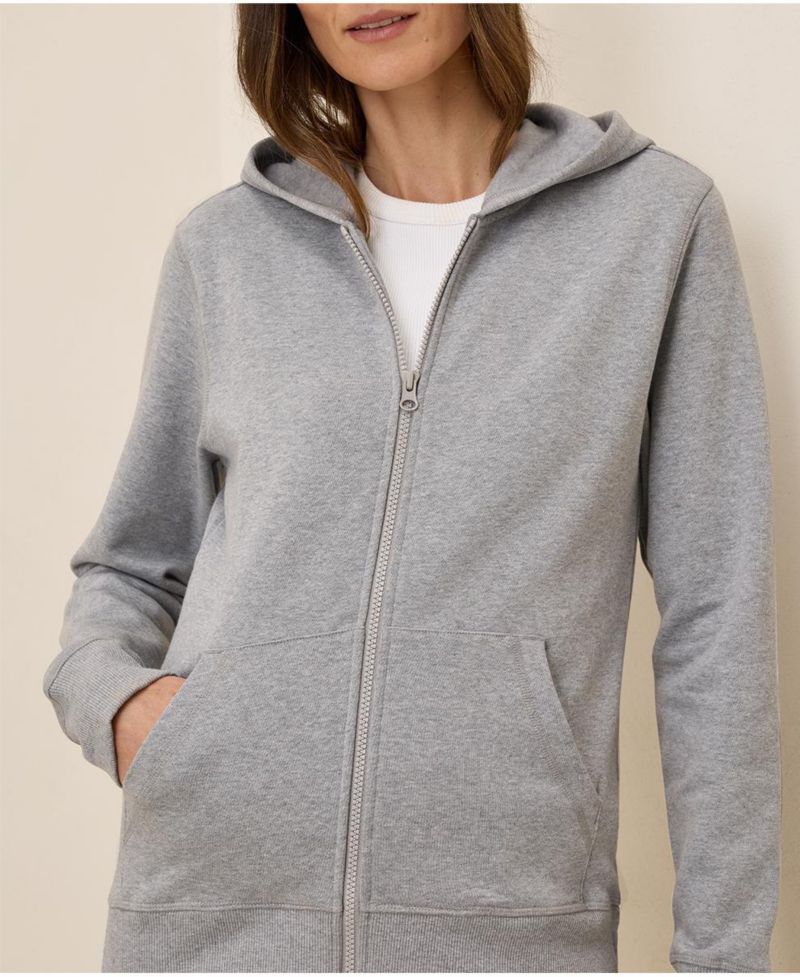 Women's Organic Cotton Cloud Brushed Fleece Zip Hoodie