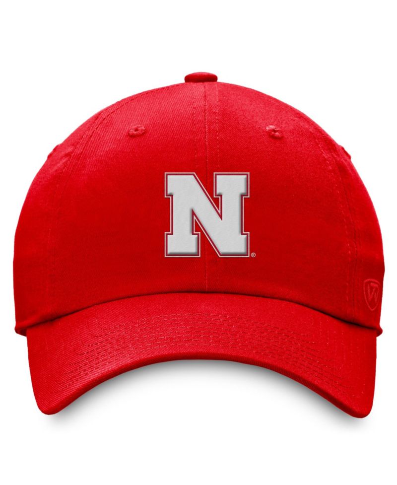 Men's Scarlet Nebraska Huskers Staple Adjustable Hat
