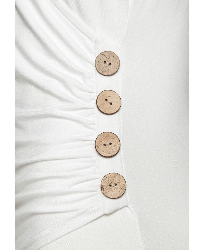 Women's Viscose Side Button Look Sleeveless Top