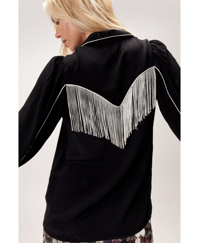 Women's Embroidered Fringe Western Shirt