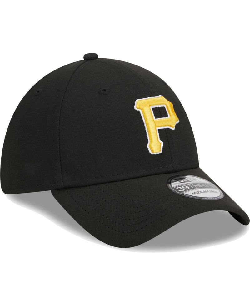 Men's Black Pittsburgh Pirates Logo 39THIRTY Flex Hat