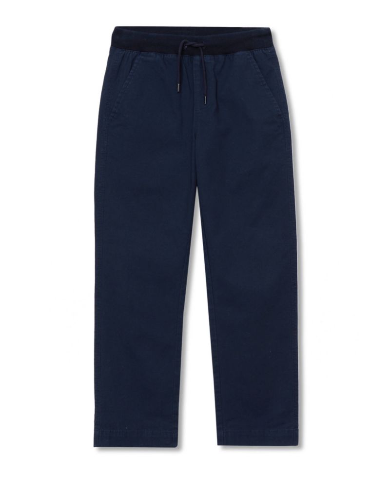 Boys Stretch Soft Rib Waist Iron Knee Pull On Pants