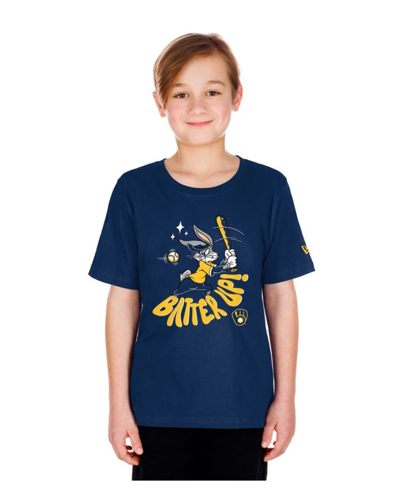 Big Boys and Girls Navy Milwaukee Brewers Looney Tunes T-Shirt