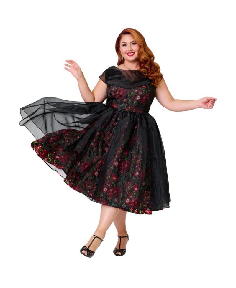 Plus Size Modern Art Swing Dress