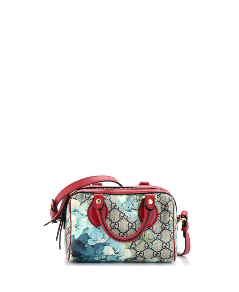 Nano Convertible Boston Bag Blooms Print GG Coated Canvas